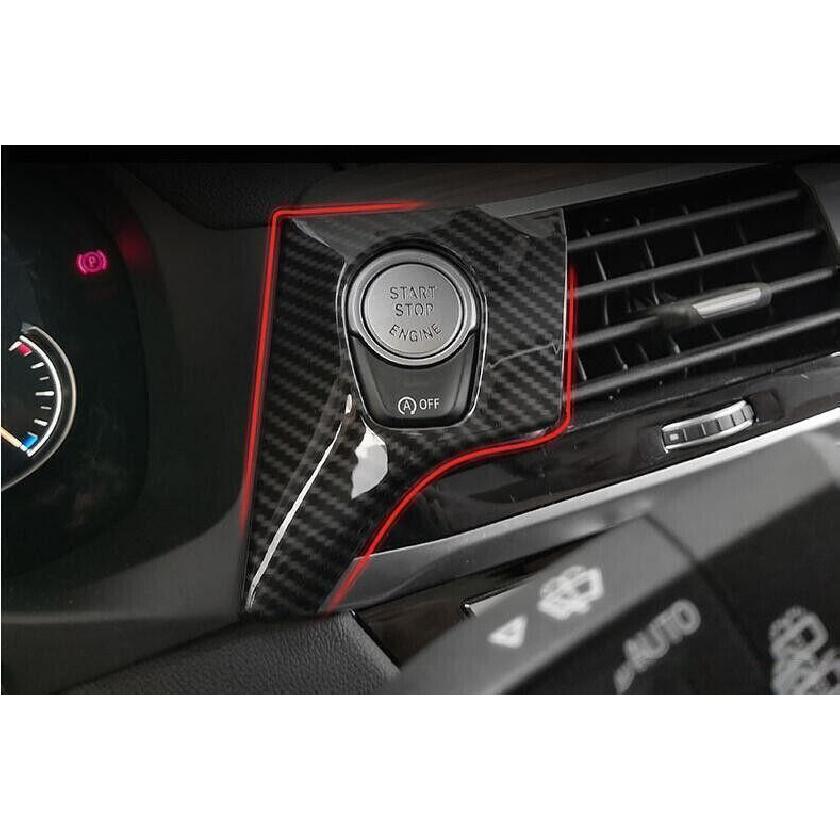 Carbon Fiber Ignition Switch Start Button Frame For BMW X3 X4 X3M X4M 2018-2021