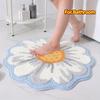 Коврик для ванной, Милый коврик для ванной с цветком, мягкий и нескользящий, Абсорбирующие коврики для ванной из микрофибры, Машинная стирка, Коврик для ванной для туалета, ванны, кухни