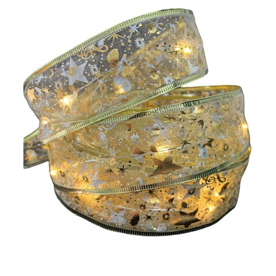 Прочный рождественский светодиодный гирляндный светильник, романтическая подарочная упаковка, безопасная рождественская крытая наружная декоративная лента с лампой