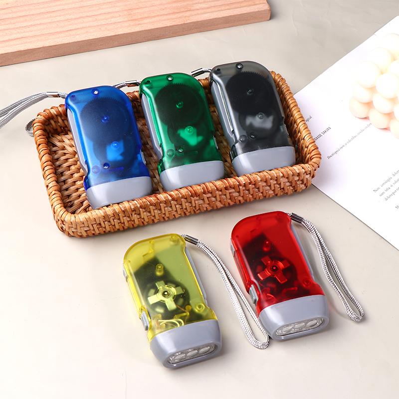 Led Hand Pressing Dynamo Crank Power Wind Up Flashlight Mini Self Generating Torch Camping Lamp Outdoor Home Supplies