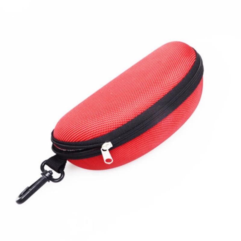 Fashion Classic Portable Zipper Eye Sunglasses Glasses Box Case Clam Shell Protector Hard Pouch