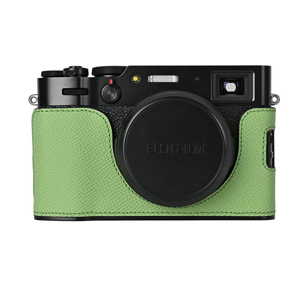 Aluminum Metal Camera Bag Genuine Leather Half Body Case For Fujifilm X100V Fuji X100v Battery Opening Bottom Cover