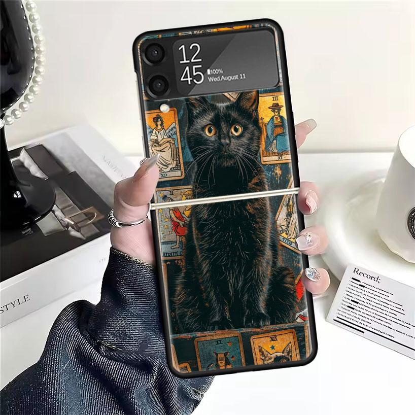 Чехлы для карт Таро 'Ведьма' для Samsung Galaxy Z Flip 4 5 6 7 3 Z Flip7 Flip6 Flip4 Flip5 Flip3 5G Жесткие противоударные чехлы Fundas