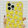 Милый Маленький Желтый Утенок подходит для iPhone 17, iPhone 14, iPhone 14, iPhone 13 ударопрочный 15 Pro, силиконовый защитный чехол, 12/11