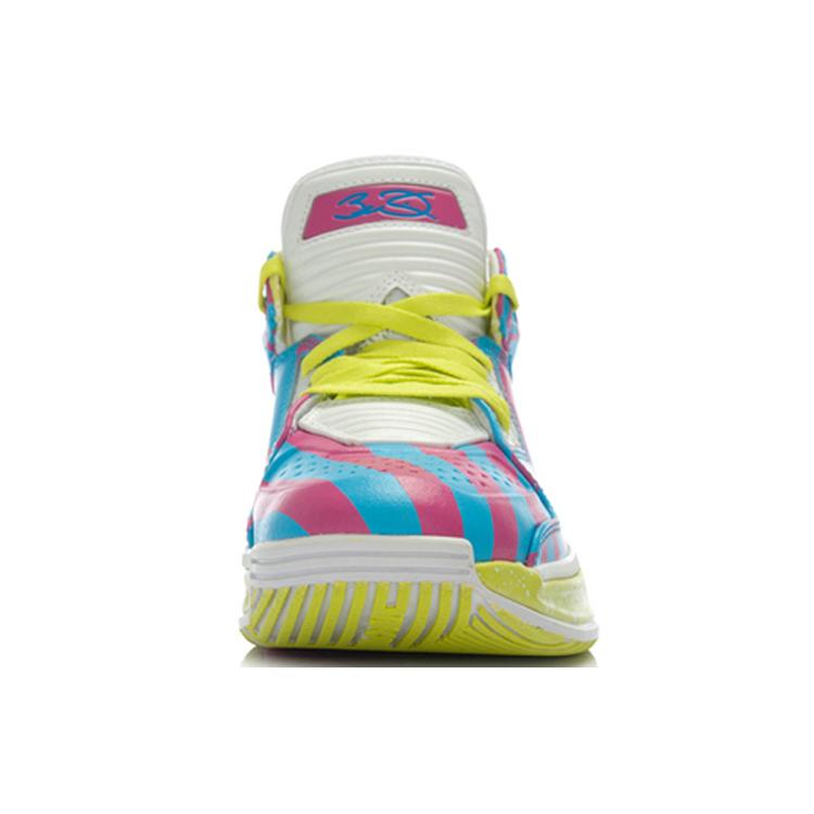 Li Ning WOW 2 Модные, нескользящие, износостойкие, с хорошим отскоком, низкие Баскетбольные кроссовки Мужские Синий Розовый Белый ABAH017-16
