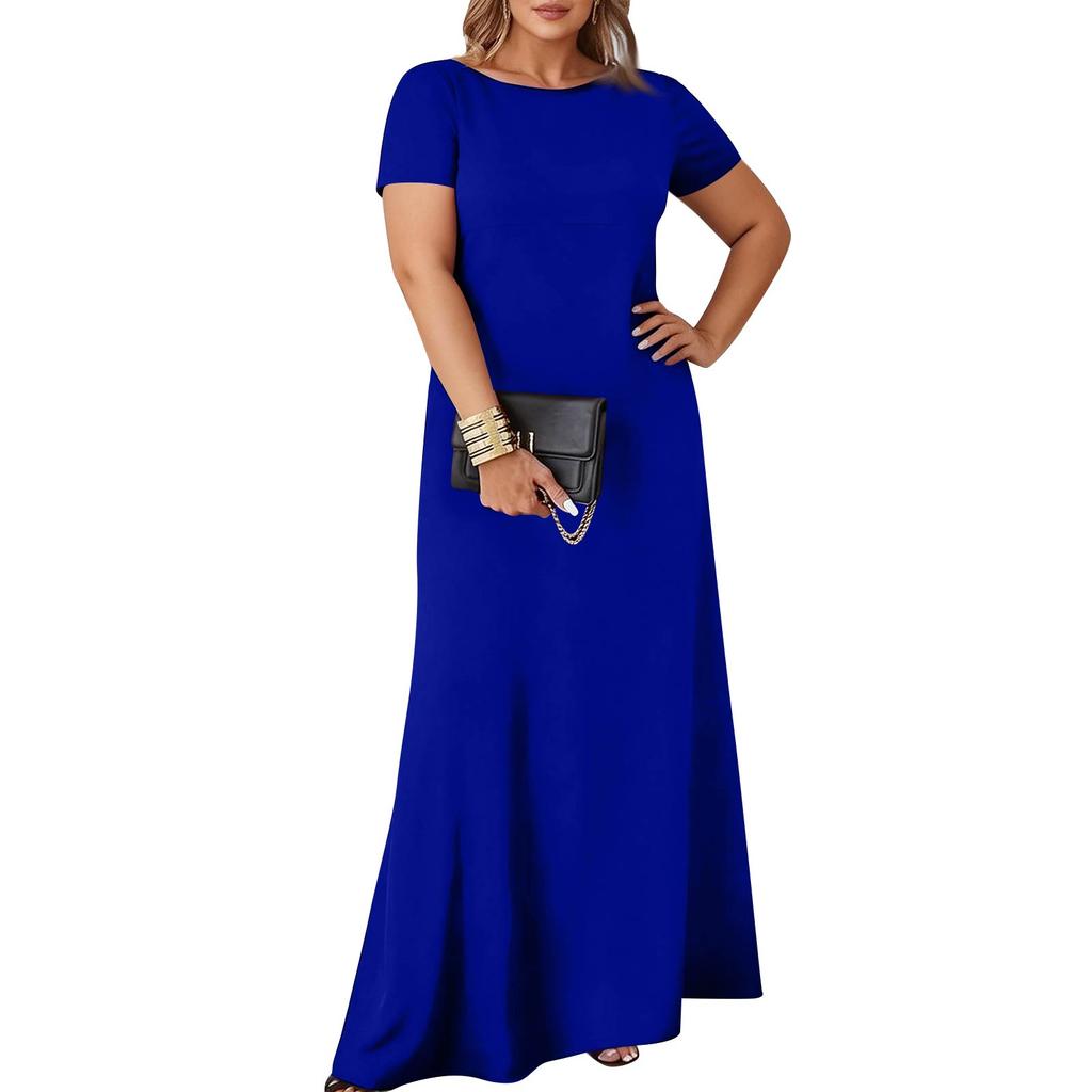 Женское повседневное цветное платье свободного кроя с короткими рукавами