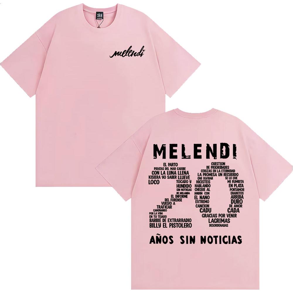 Рэпер Melendi 20 Лет Без Новостей Мерч Мужская и Женская Мода Хлопковая Повседневная Футболка