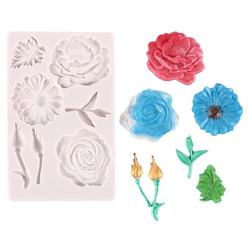 Принадлежности для мыловарения Инструменты для украшения торта Силиконовая форма для мыла Изысканная роза Бытовые формы для свечей Изделия из смолы для свечей
