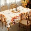 1 штука скатерти с принтом на тему осени и Дня благодарения, в стиле фермерского дома, с дизайном из кленовых листьев и тыкв, подходит для осеннего праздника урожая G