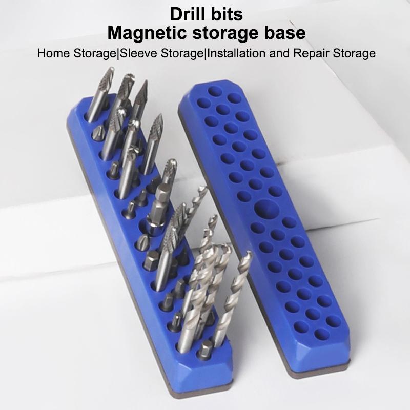 1PCS 43 Holes Magnetic Hex Bit Holder Organizer For 1/4inch Screwdriver Bit Storage Organizer Toolboxes Drill Bit Storage Box