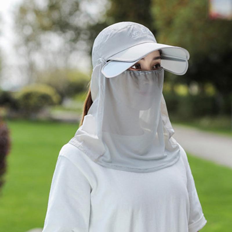 1 шт. солнцезащитная шляпа с защитой от ультрафиолета, спортивные шапки, быстросохнущая защитная маска для лица, полностью покрывающая солнцезащитную кепку для вождения, летняя мода