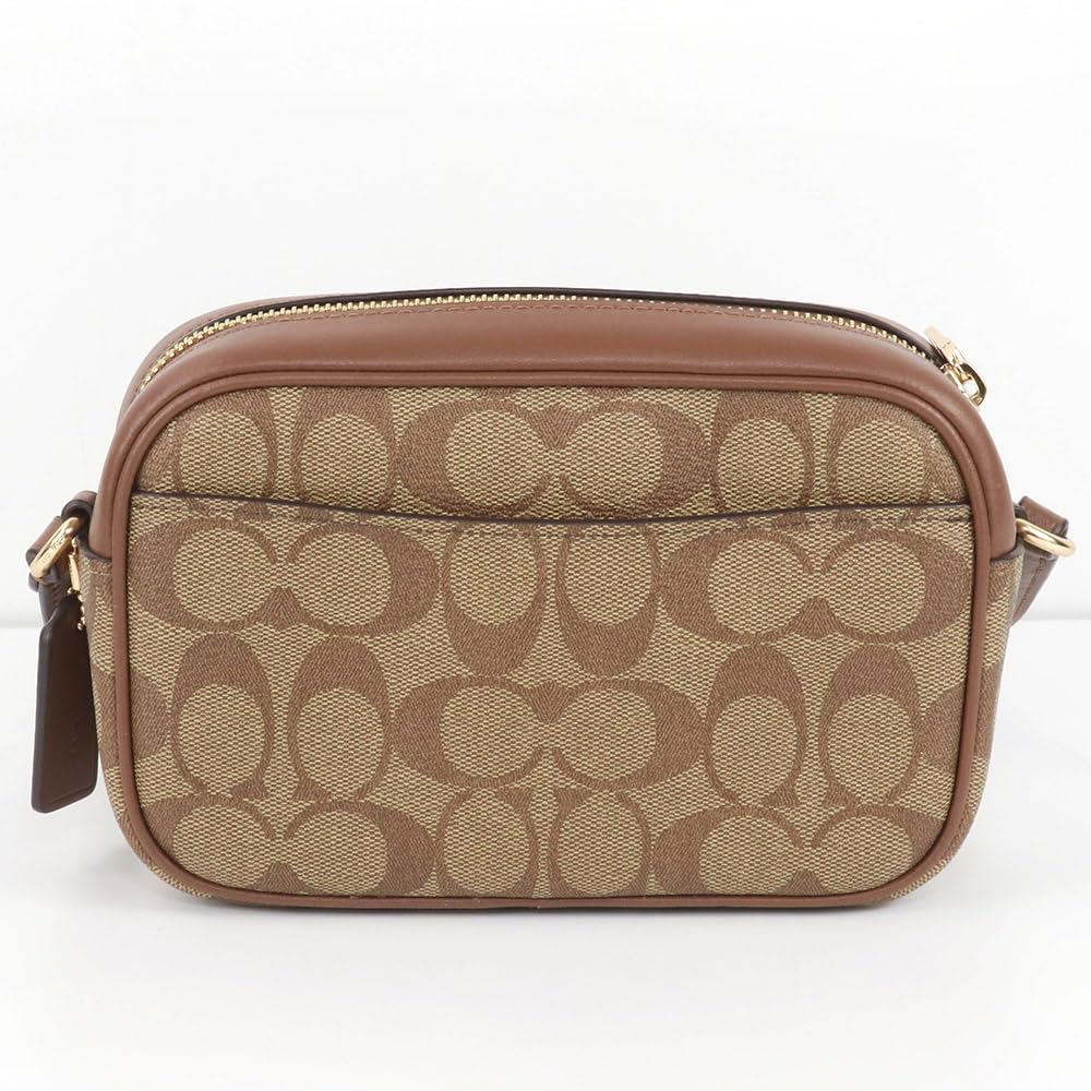 Сумка FCQ874 CQ874 Khaki x Saddle 2 Jamie Signature из ПВХ-кожи, мини-сумка для фотоаппарата, женская [Coach] (Рюкзак) [Продукт аутлета] [Бренд] [Товар]