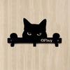 1pc Metal Home Decors for Bedroom Cat Lover Gifts for Women, Cute Black Cat Key Holder for Wall, Coat Rack Wall Mount Key Holder