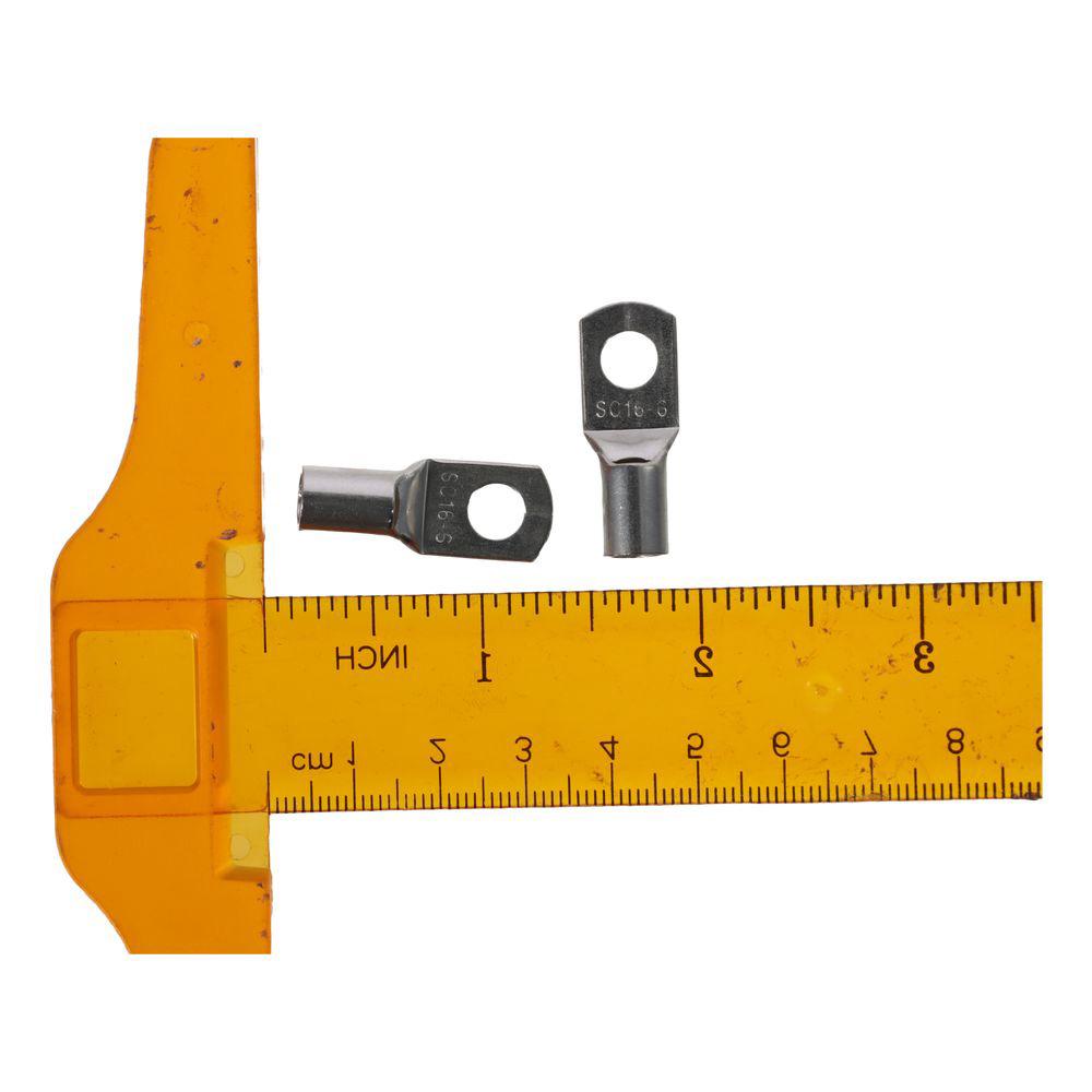 10Pcs 10AWG SC16-6 Copper Wire Lugs Silver Tone Battery Cable Ends Durable Connectors