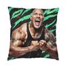 The Rock Face Dwayne Cushion Covers Sofa Decoration Famous Actor Johnson Square Throw Pillow Cover 45x45