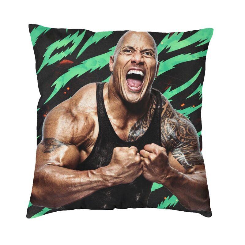 The Rock Face Dwayne Cushion Covers Sofa Decoration Famous Actor Johnson Square Throw Pillow Cover 45x45