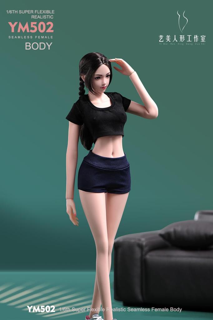 Игрушки Хобби Масштаб Фигурка YIMEI YM502 с физиологическими частями Моделирование Аниме Девушка Стройная Школьница Красивое Женское Тело Бесшовные