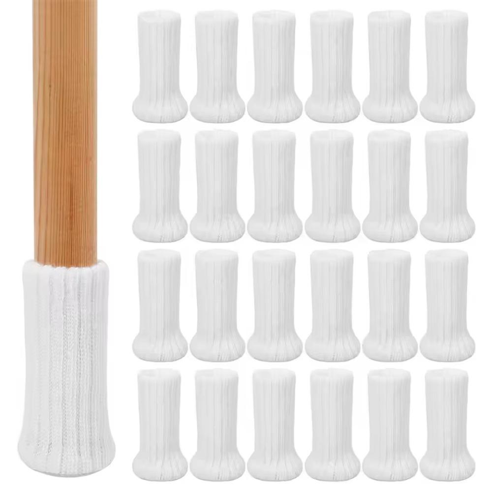 24Pcs Adorable Silent Knitted Furniture Legs Sock Felt Base Anti-Slip Chair Leg Cover Thickened Universal Floor Protector Table