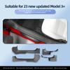 LUCKEASY Left Drive for Tesla Model 3 Highland 2024 Car Front Rear Door Threshold Protector Anti-kick Pad Door Sill Strip Guard