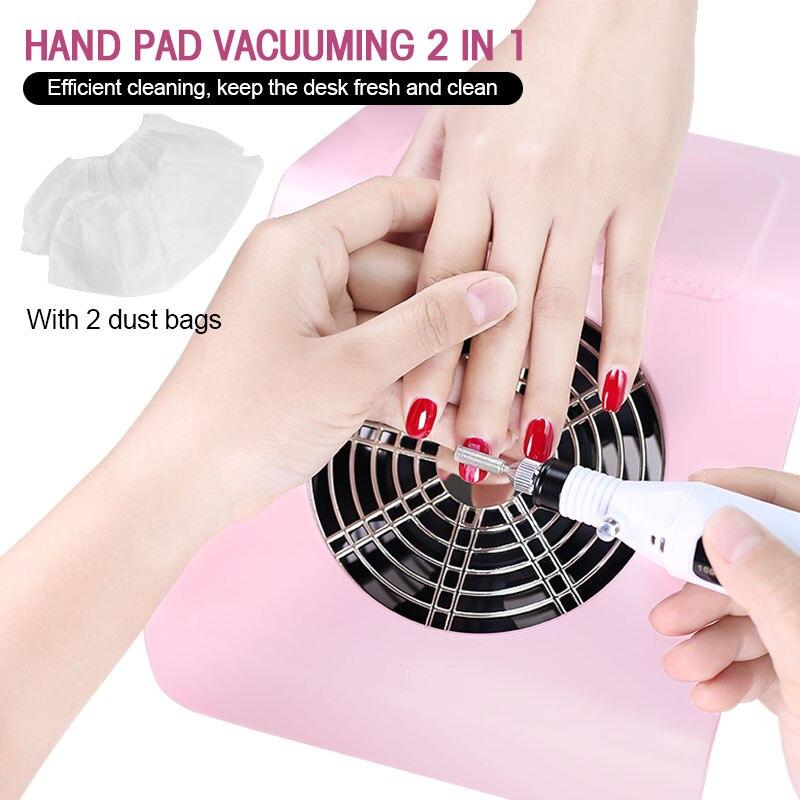 Nail Dust Collector Big Power Vacuum Cleaner Manicure Machine Strong Suction Powerful Nail Art Tool Fan Vacuum Cleaner for Nails