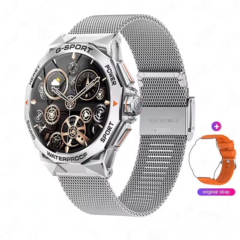 AMOLED Смарт-часы Мужские Спорт на открытом воздухе Фитнес K62 400 мАч Голосовой помощник Циферблат Звонок по Bluetooth Музыка Пульс Смарт-часы