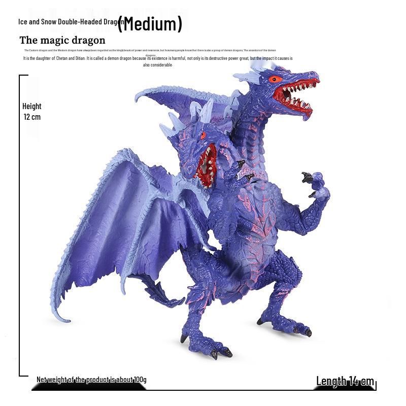 Dinosaur & Dragon Plastic Toy Set: Mythical Animal Figures for Kids