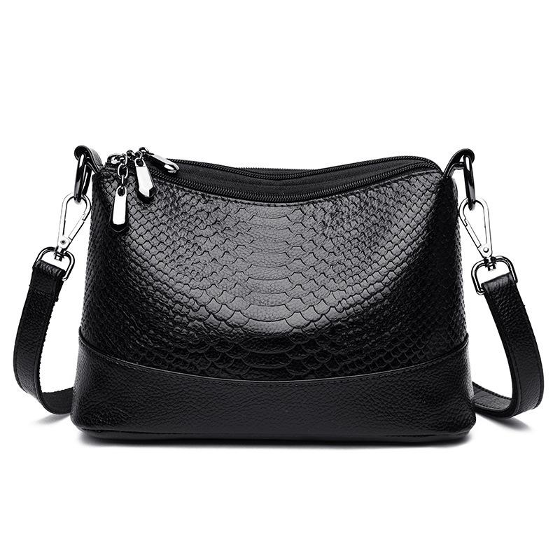 Simple Women Messenger Bags Female Crossbody Bag PU Leather Vintage Alligator Shoulder Bag Casual Travel Small Purse and Handbag