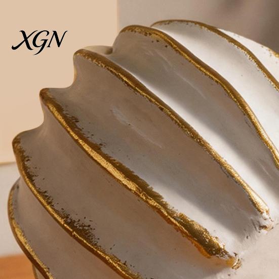 Thanksgiving Home Decor Fall Pumpkin Decor, White Gold Decorative Pumpkin, Resin Pumpkins Modern Ornament Figurine, Statues for Tabletop Centerpiece