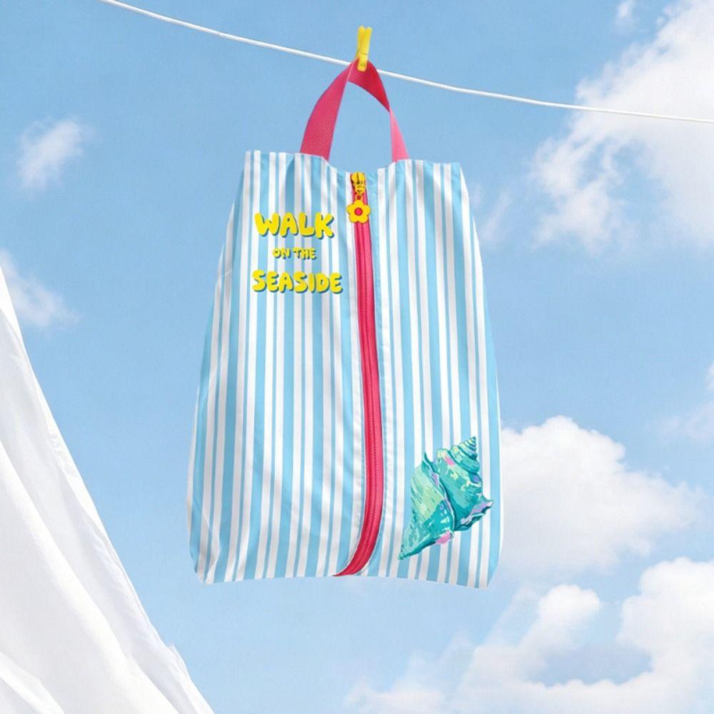 Zipper Closure Shoes Storage Bag Carrying Handle Shoes Organizer Luggage Organization