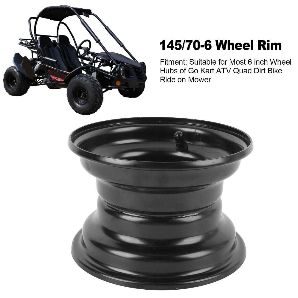 145/70-6 Go Kart Wheel Hubs 3 Holes Widened Go Kart Wheels Steel Durable Wheel Hubs for ATV/Quad Dirt Bike/Ride On Mower Racing
