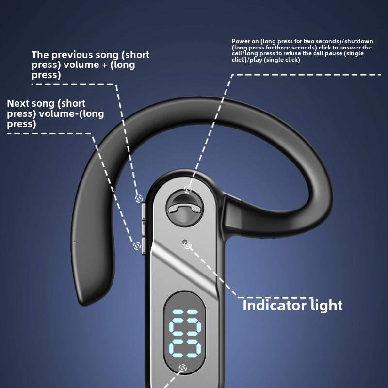 Беспроводная Bluetooth-гарнитура с подвесным ушным вкладышем Спортивная деловая голосовая связь Ответ Монофоническая концепция Костная проводимость