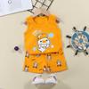 Kids Vest Set Summer Cotton Girls and Boys Vest + Shorts Set