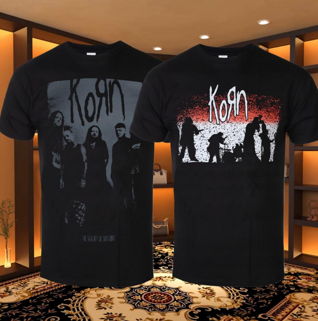 Новое поступление Korn Рок-группа Футболка с коротким рукавом с круглым вырезом Y2k Мужская одежда Новинка Топ Футболки Мужская футболка Camisetas 2026 Новый