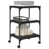 Printer Stand Black Oak Effect 50 x 41 x 75 cm