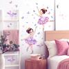 Cartoon Butterfly Wall Sticker Waterproof Dancing Girl Wall Sticker Bedroom