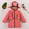 Girls Winter Clothing Children Medium and Long Down Jackets Fashion Hooded Cotton Padding Coats for Girl