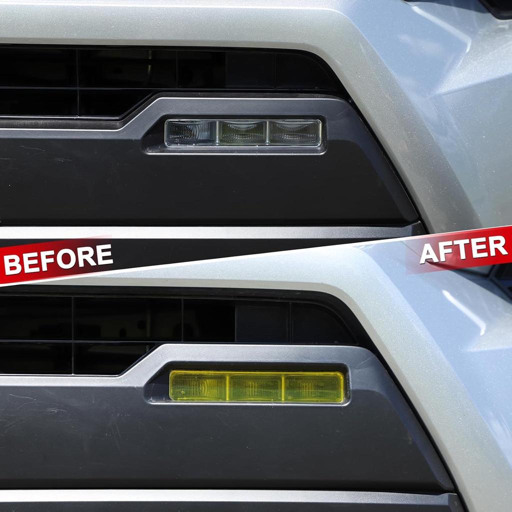 Fog Light Yellow Tinted Cover Trim for Toyota Tacoma 2024 2025, Car Exterior Decoration Accessories (Vinly)