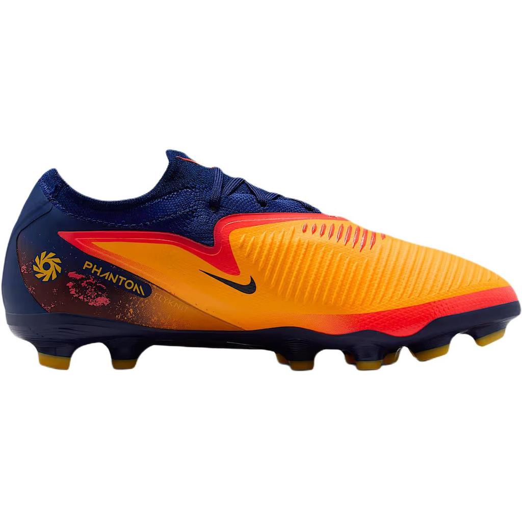 Nike Phantom 6 Low Pro FG GS Точность под давлением Детские бутсы Синий Лазерно-оранжевый Синий-пустота HQ2047-800