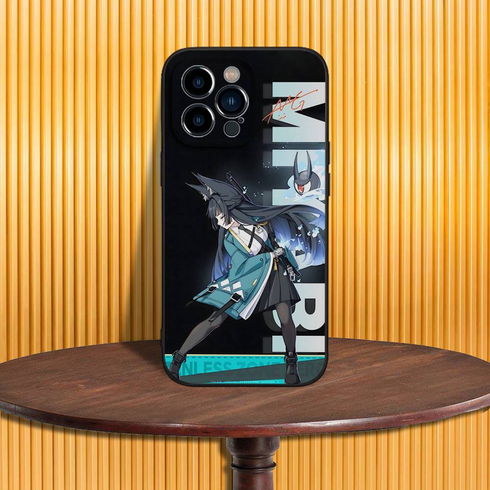 Чехол для телефона Miyabi Hoshimi ZZZ Для iPhone 17,16,15,14,13,12,11,Pro,Max,Plus,X,XS,SE4,E,Mini,Мягкий черный чехол
