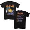DEF LEPPARD CD обложка PYROMANIA Список песен Официальная двусторонняя РУБАШКА LRG Новая унисекс футболка