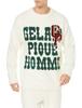 Gelato Pique HOMME Пуловер с лого колледжа из пудровой ткани PMNT225945 CRM M Мужской