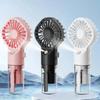 Portable Humidifier Fan Mini Handheld Mist Fan Portable USB Rechargeable Handheld Fan with Humidifier Mini Water Spray Hand Fan