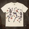 Dancing Skeleton Pumpkin Halloween Comfort Colors Graphic T-Shirt