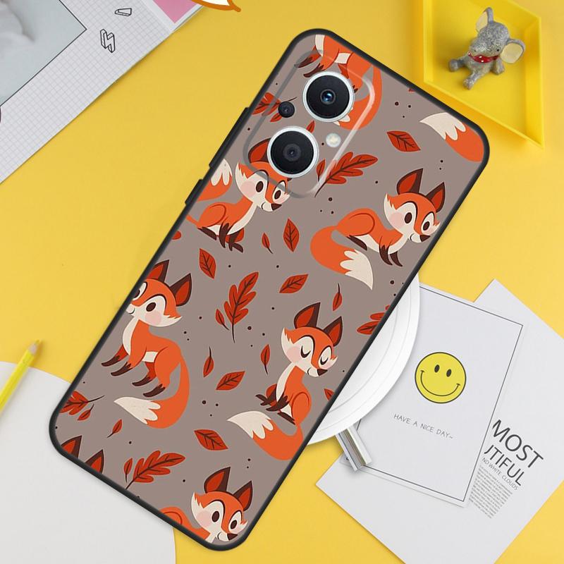Мультяшные лисы Животное Для OPPO Reno 8T 11F 12F 13F 14F 7 8 Lite 10 11 12 13 14 Pro OPPO Find X9 X8 X5 X6 Pro Чехол