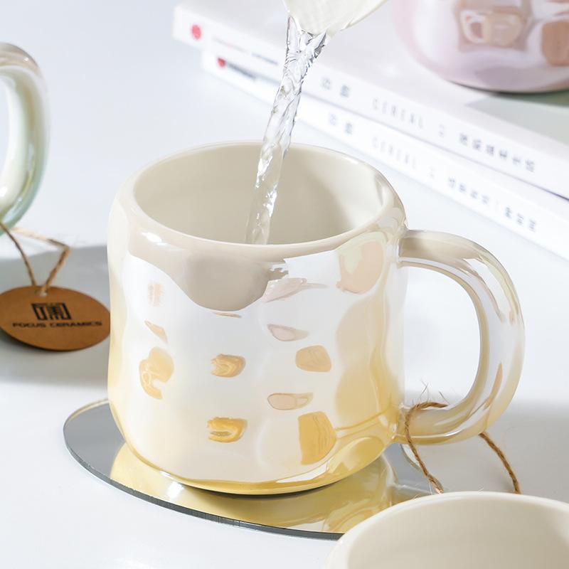 Персонализированная красочная высококачественная керамическая кружка большой емкости с поясом для девочек, деловой небольшой подарочный креативный кружка
