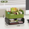 Multi-Layer Desktop Organizer With Drawers Cartoon Design Office School Student Desk Storage White Red Green