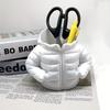 3D Printed Down Jacket Pen Holder Cup Coaster Creative Desktop Decor Cute Student Desk Stationery Organizer Office Supplies