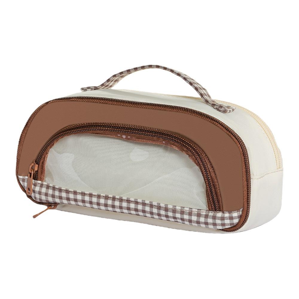 Makeup Bag Transparent Window Pencil Case Pencil Holder Pen Storage Bag  Student
