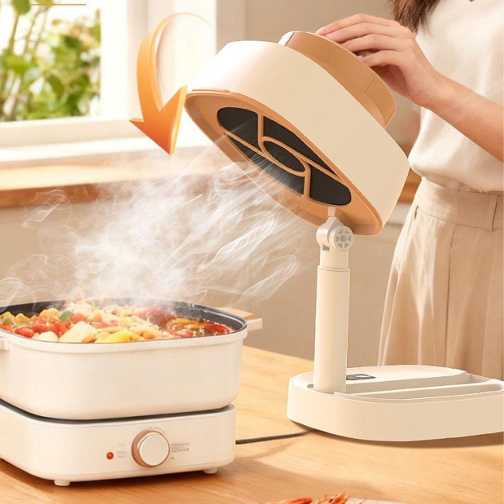 High Suction Power Folding Mini Range Hood Adjustable Angle Cooking Fume Extractor  Home Kitchen