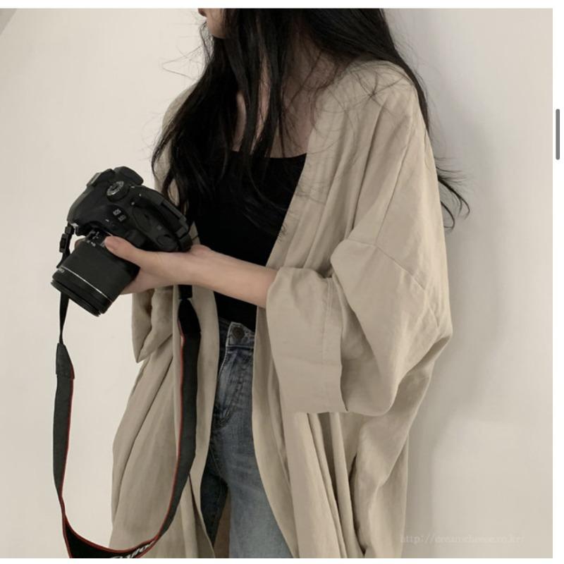 Летняя корейская свободная куртка-кардиган с длинными рукавами, женская рубашка, однотонная тонкая ветровка, солнцезащитная куртка, женская одежда